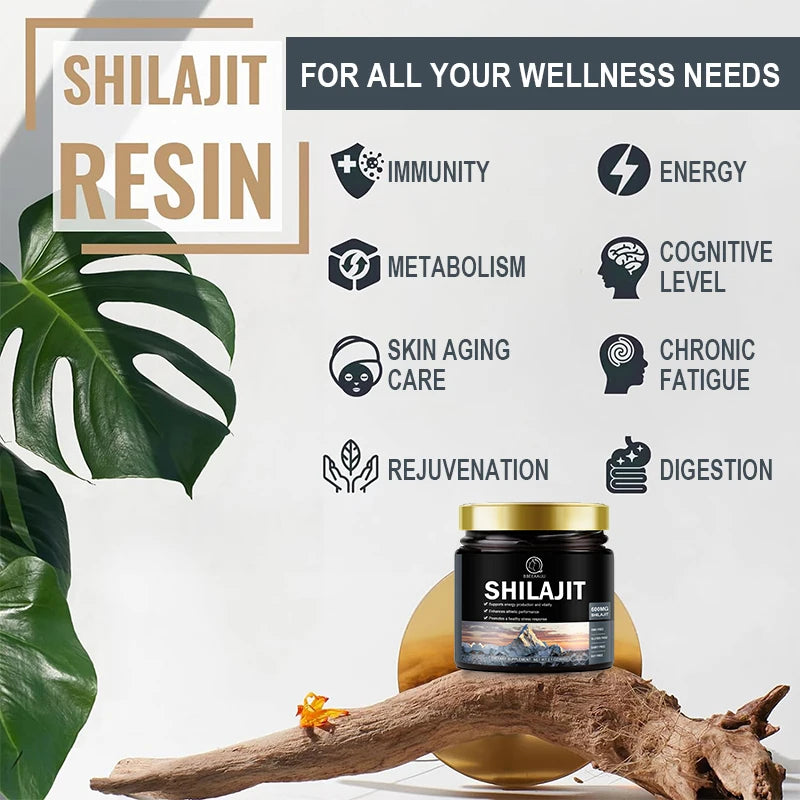 Pure Himalayan Shilajit Resin — 60g Mineral Complex