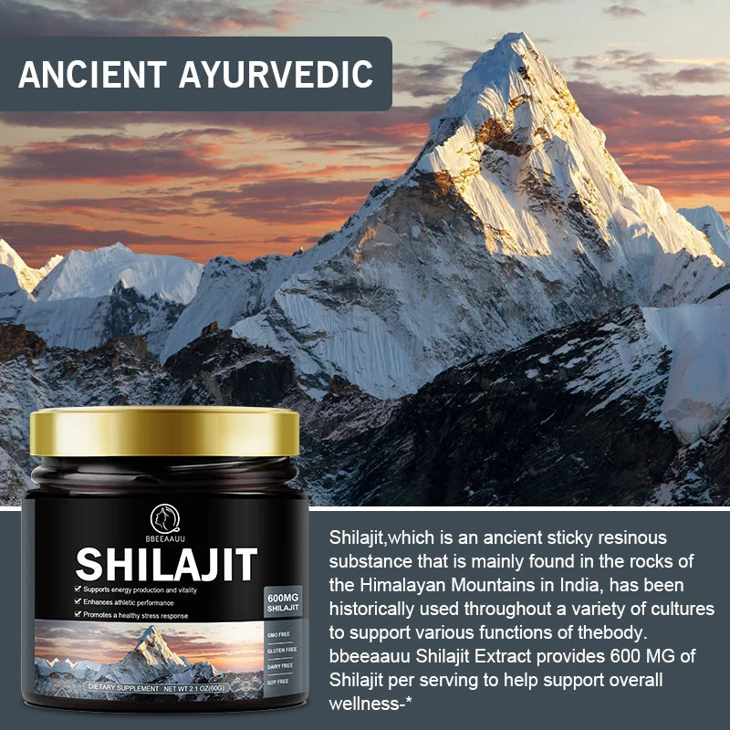 Pure Himalayan Shilajit Resin — 60g Mineral Complex